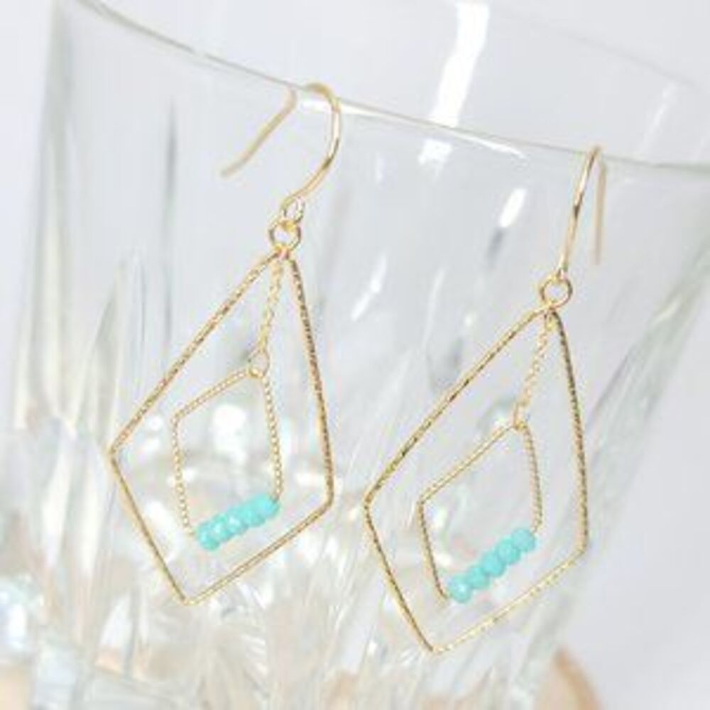 NEW 18K Gold Sterling Silver Handmade Wire Earring